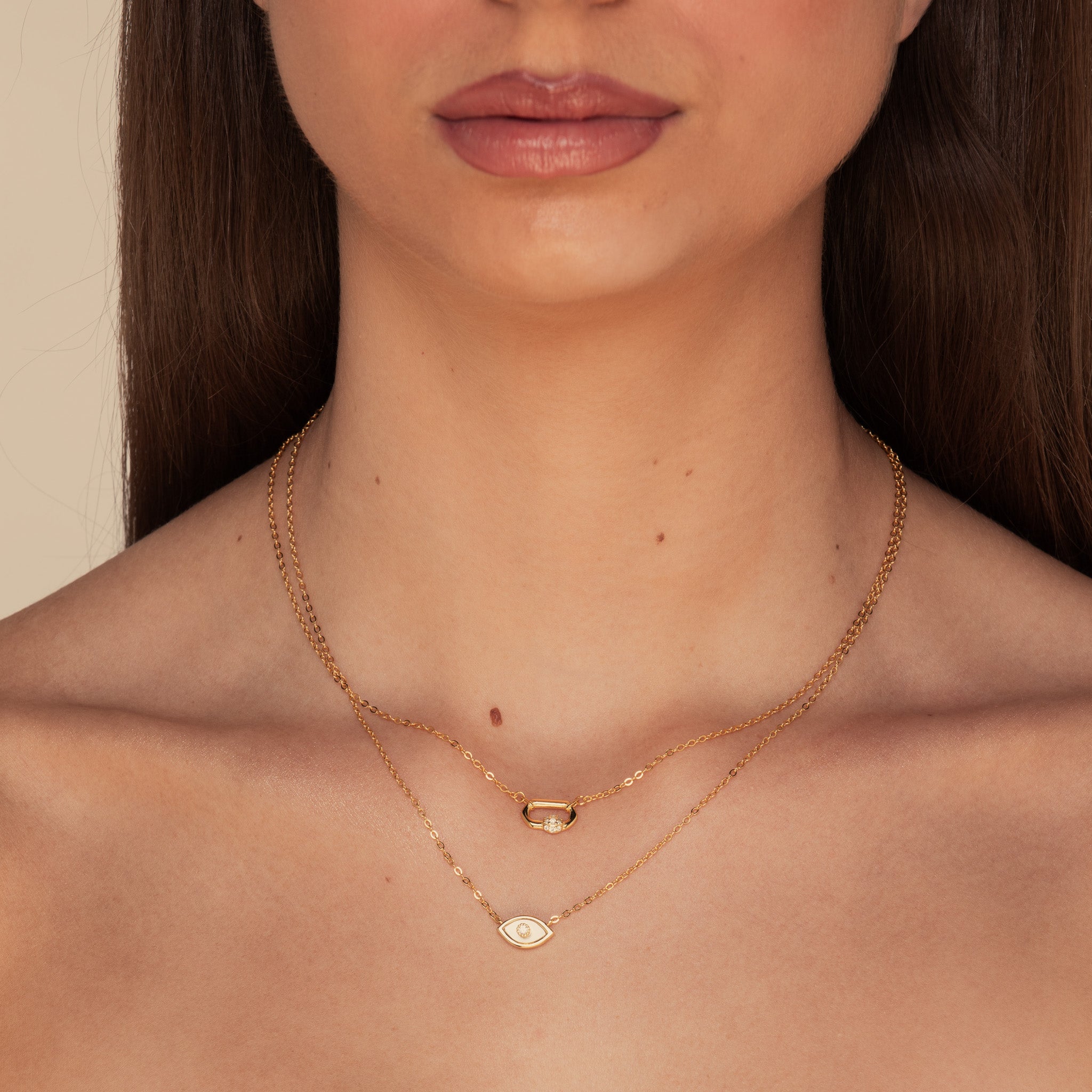 Solitude Bond Sapphire Necklace Gold