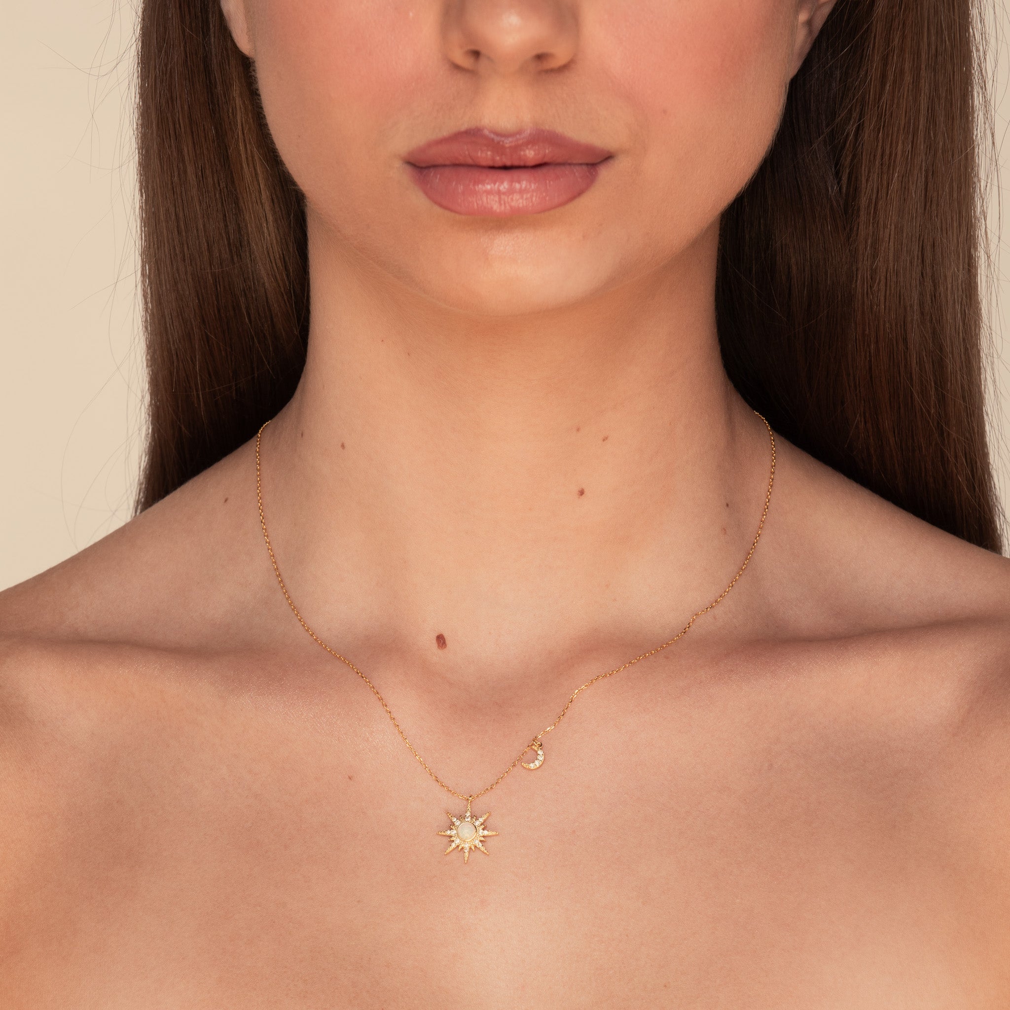 Constellation Opal Necklace Rose Gold