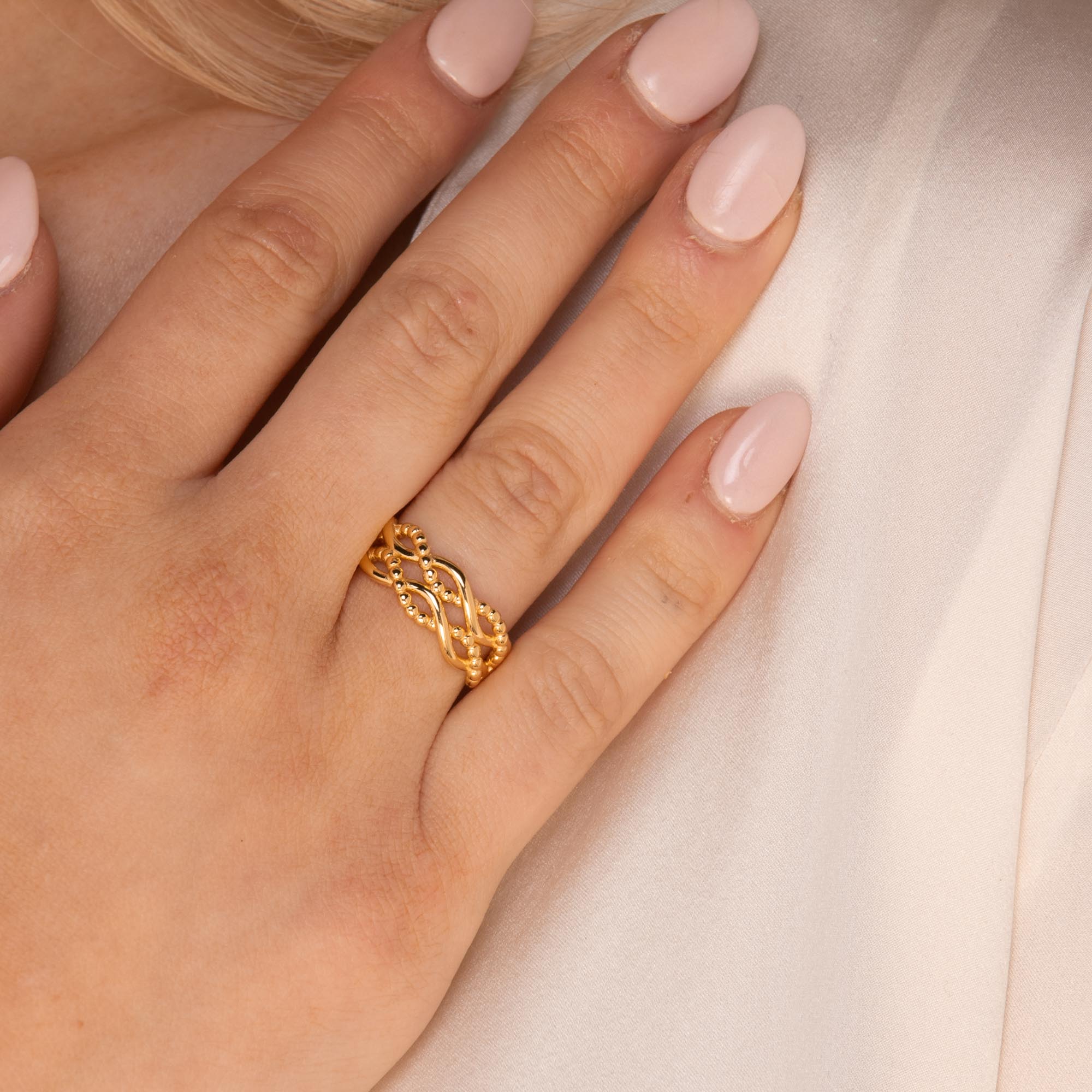 Weave Open Ring Gold