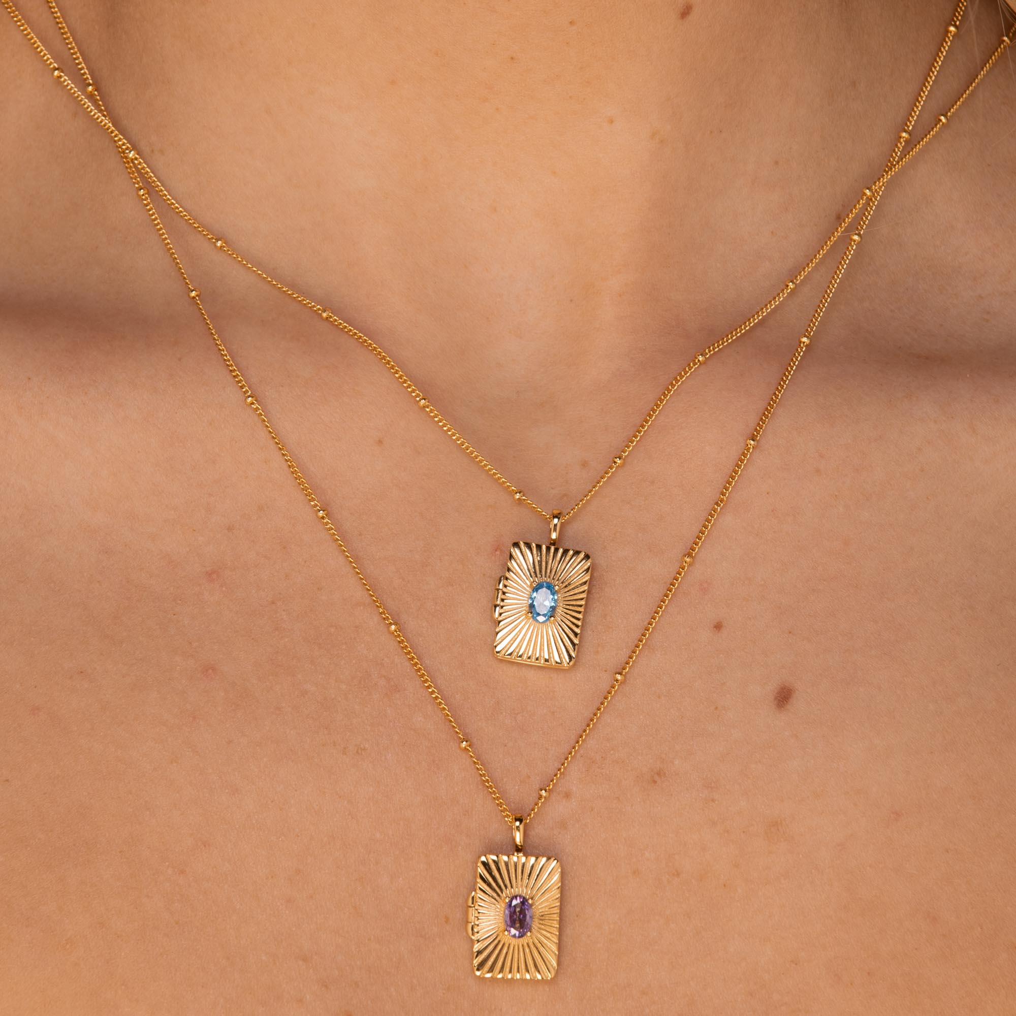 I am Worthy Locket Necklace Gold