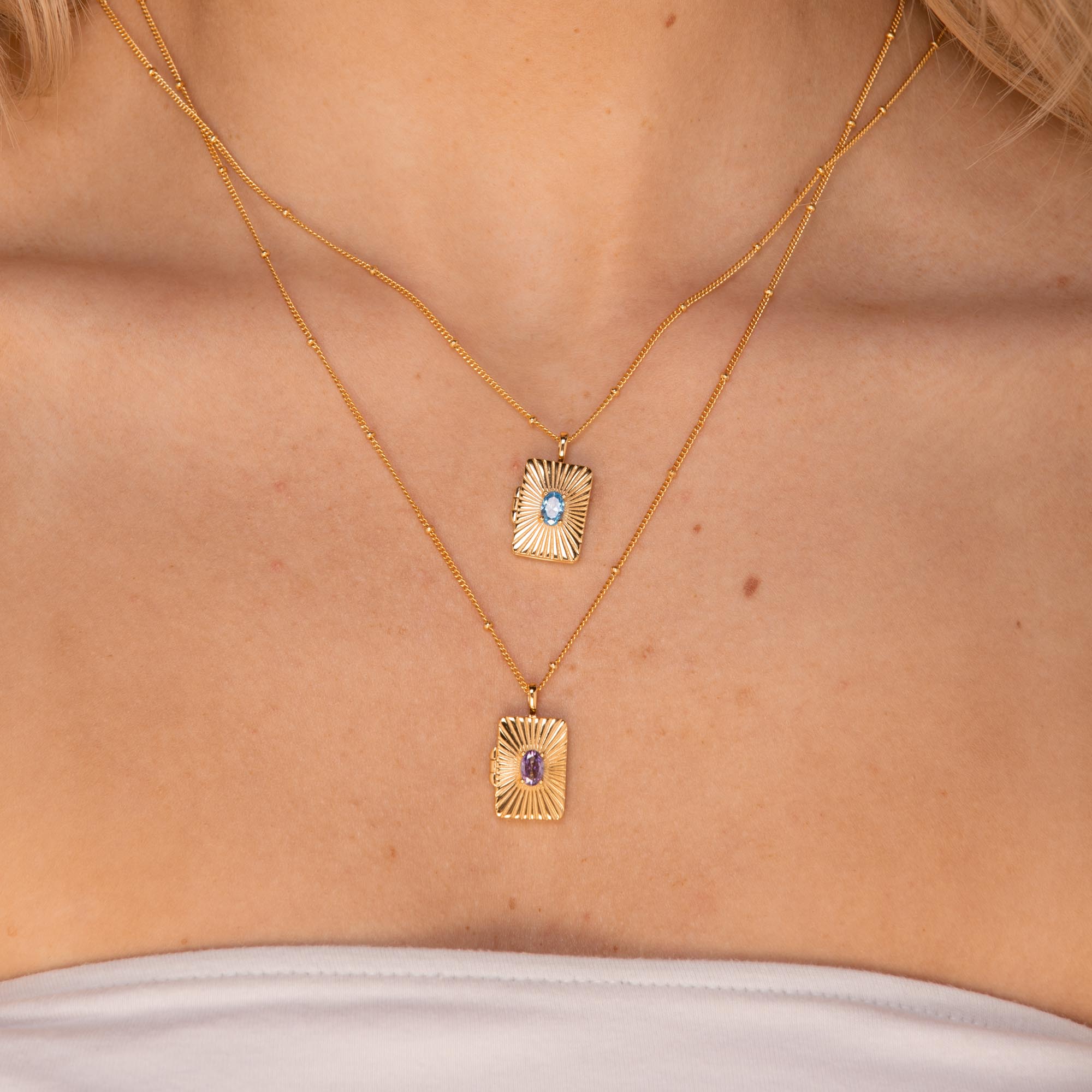 I am Worthy Locket Necklace Gold