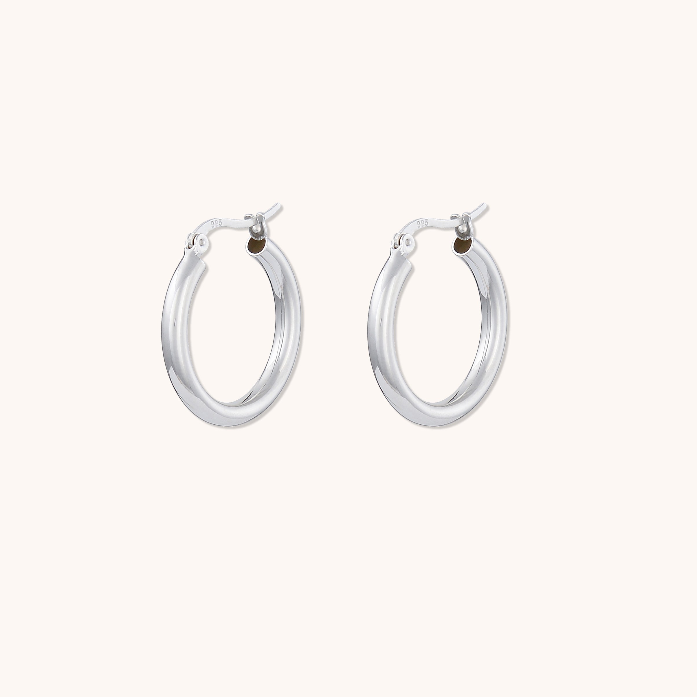 Classic Hoop Earrings Silver