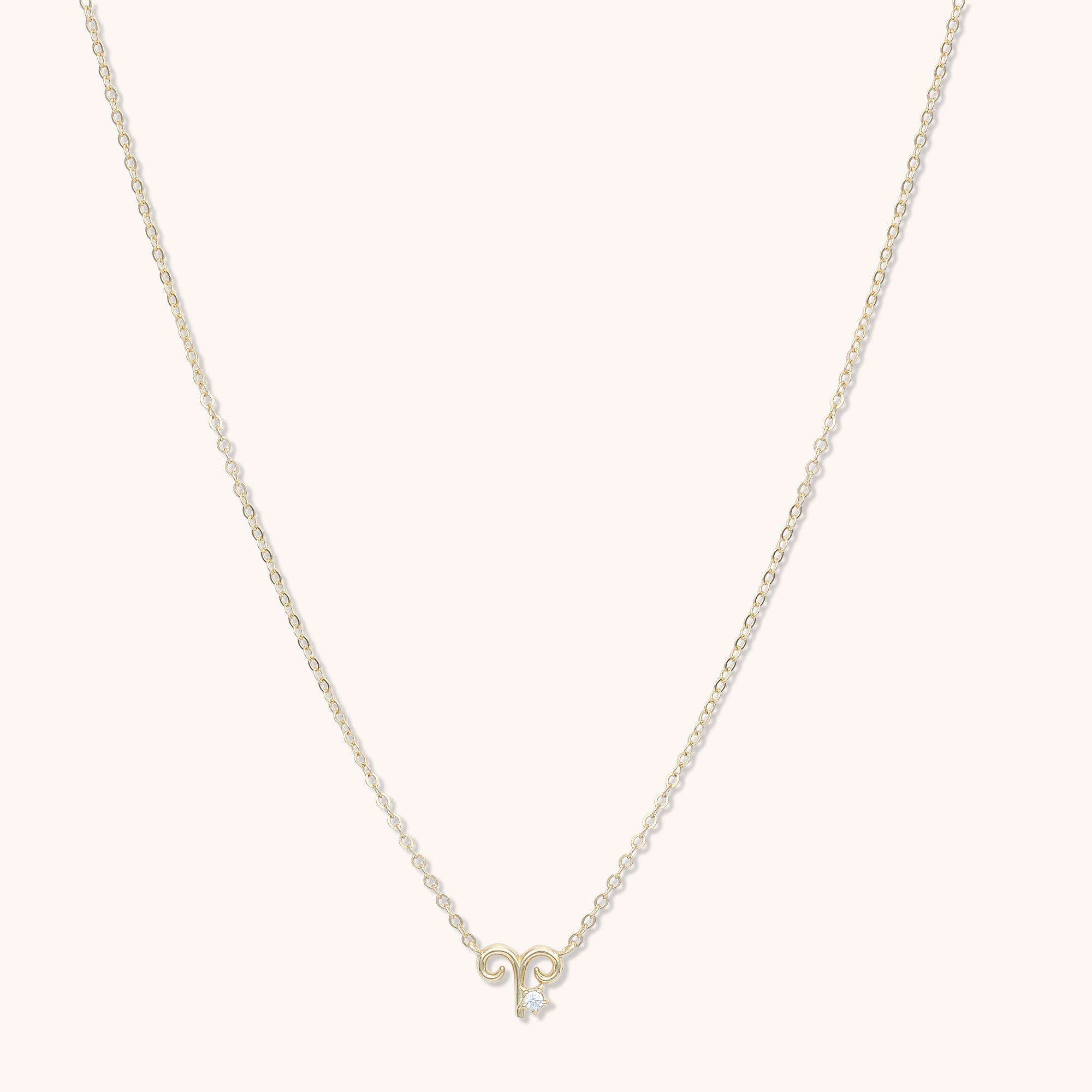 Aries Star Sign Necklace Rose Gold