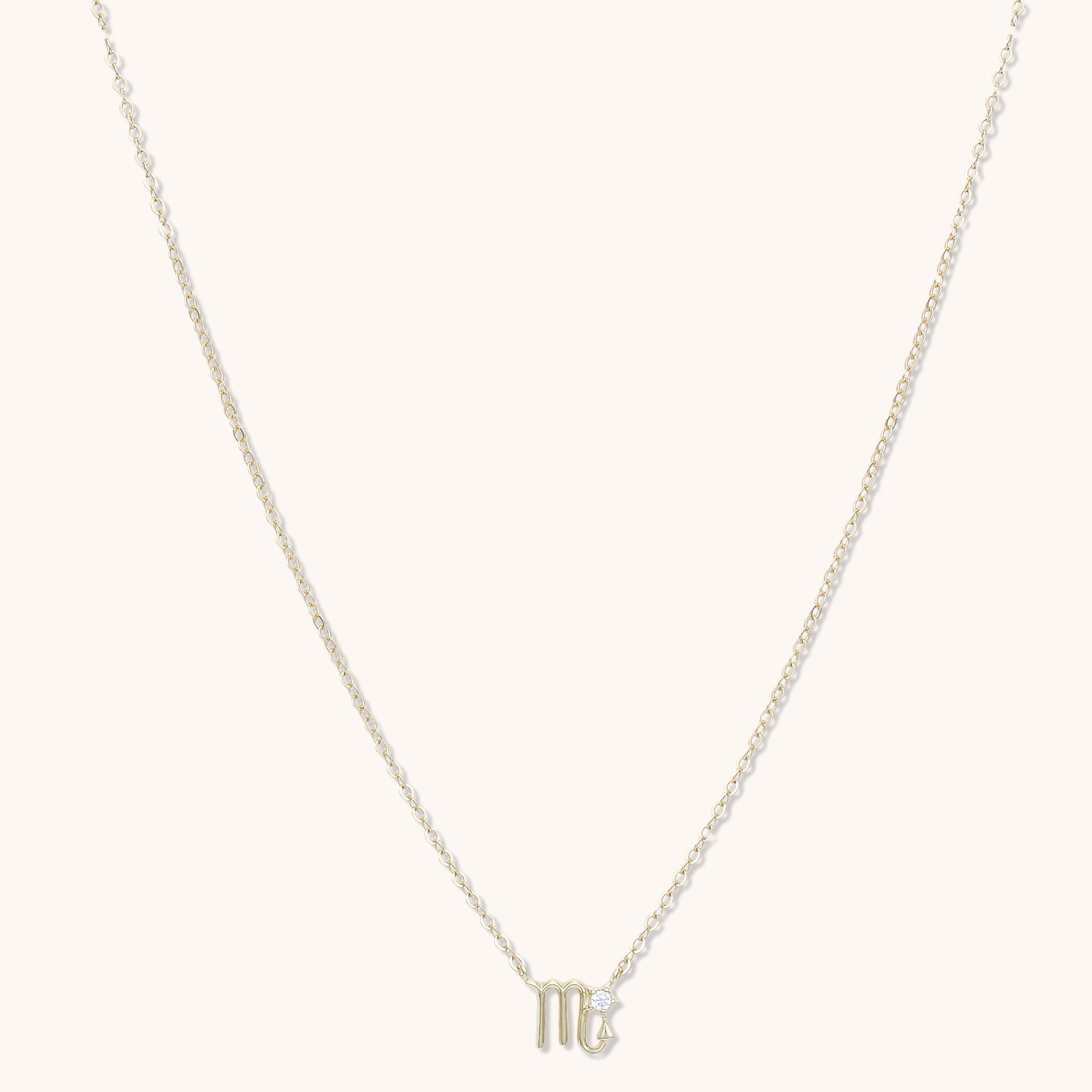 Scorpio Star Sign Necklace Rose Gold