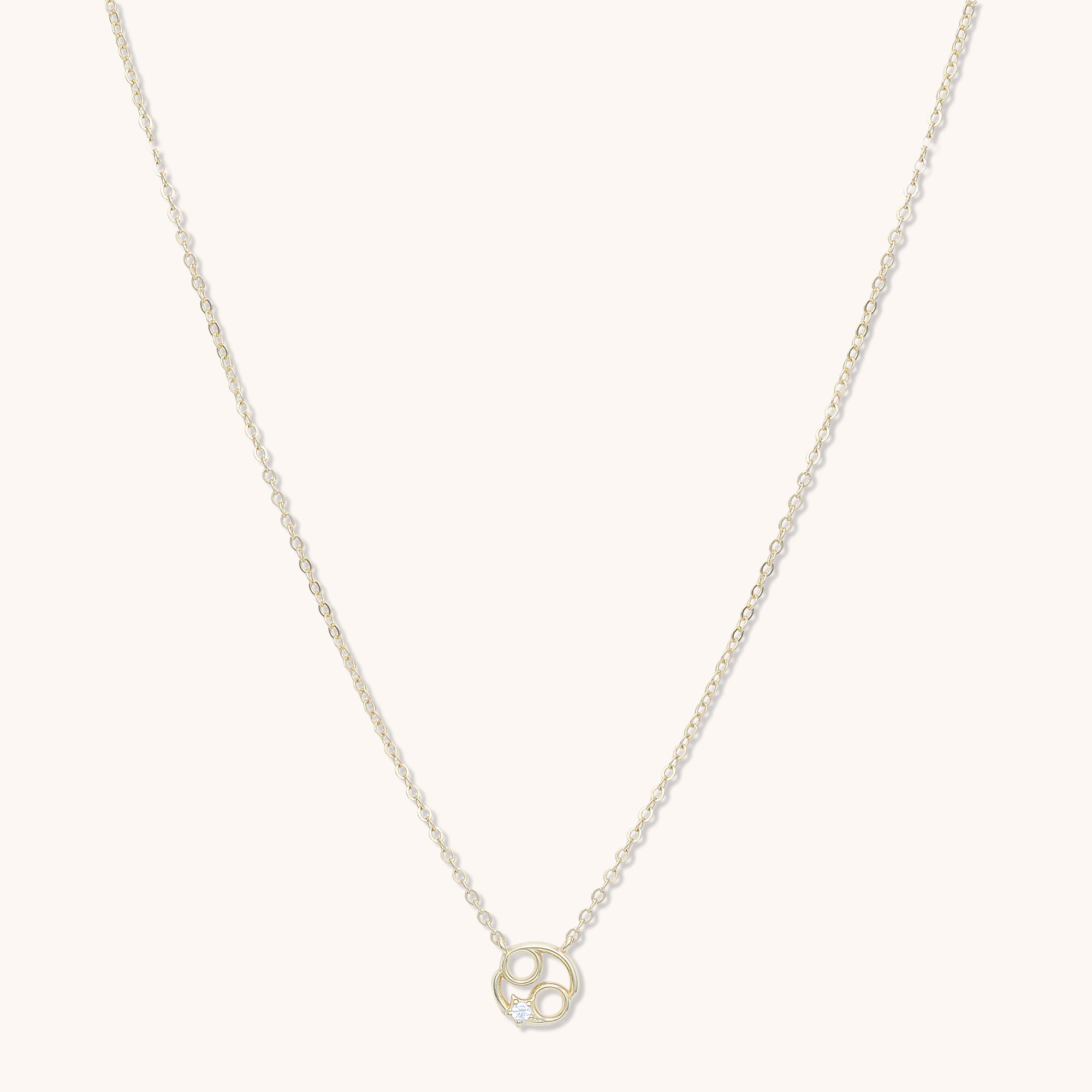 Cancer Star Sign Necklace Gold