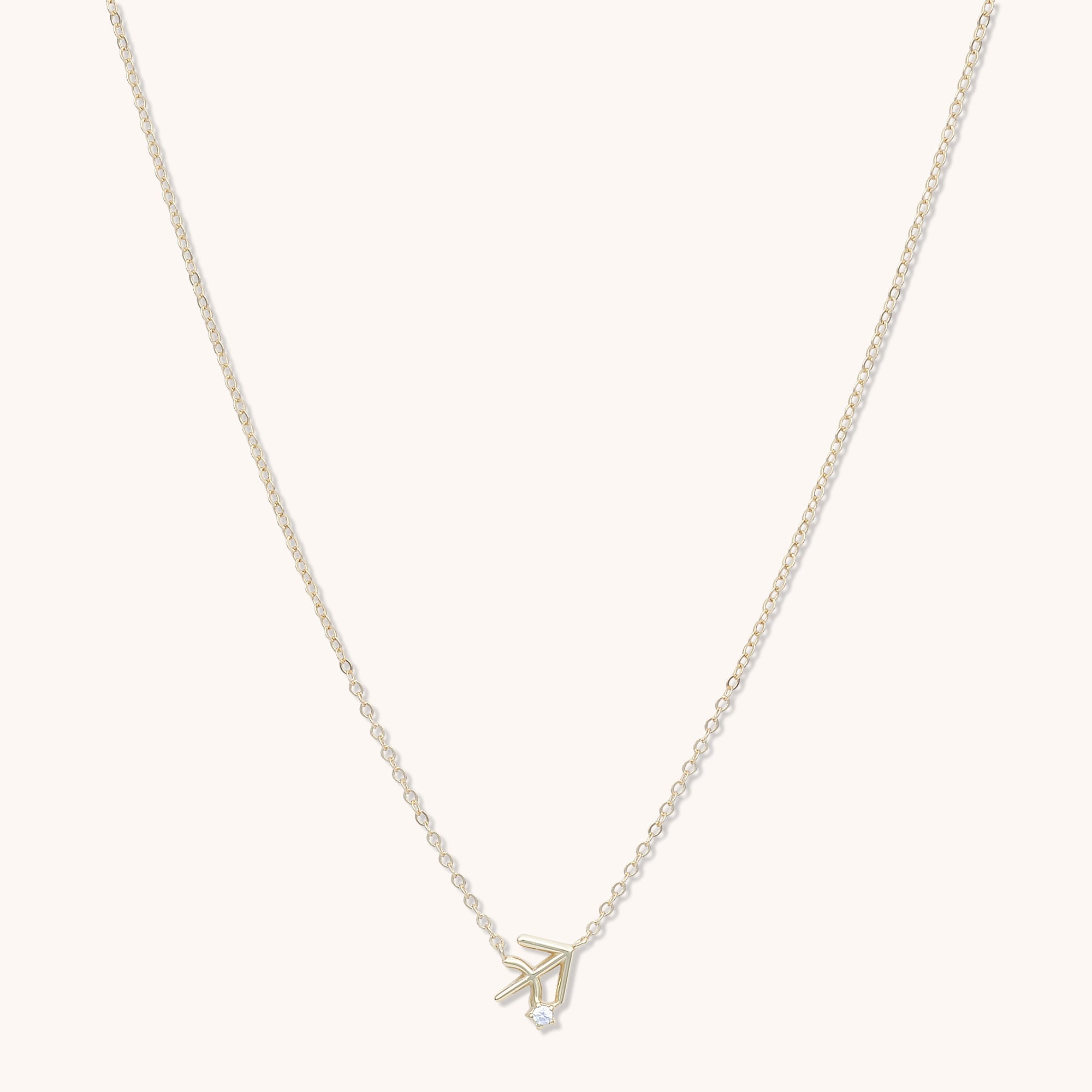 Sagittarius Star Sign Necklace Rose Gold