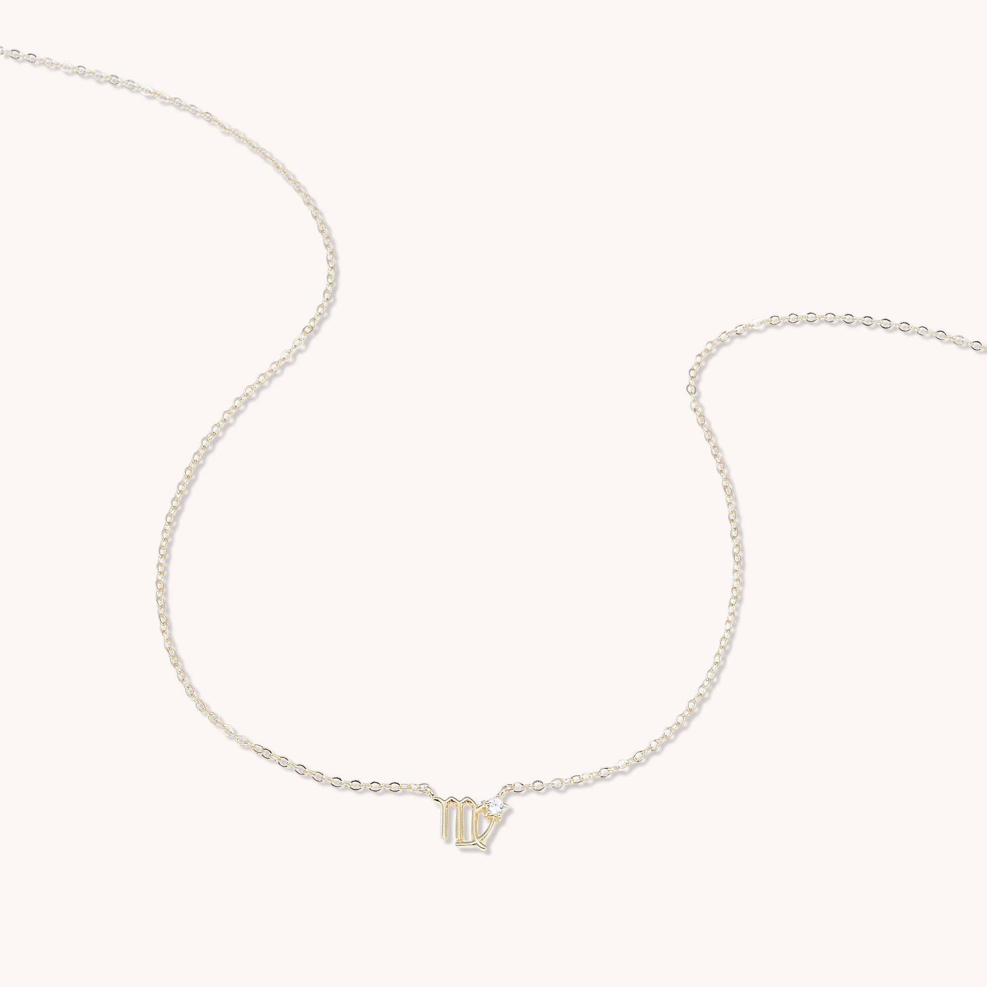 Virgo Star Sign Necklace Gold