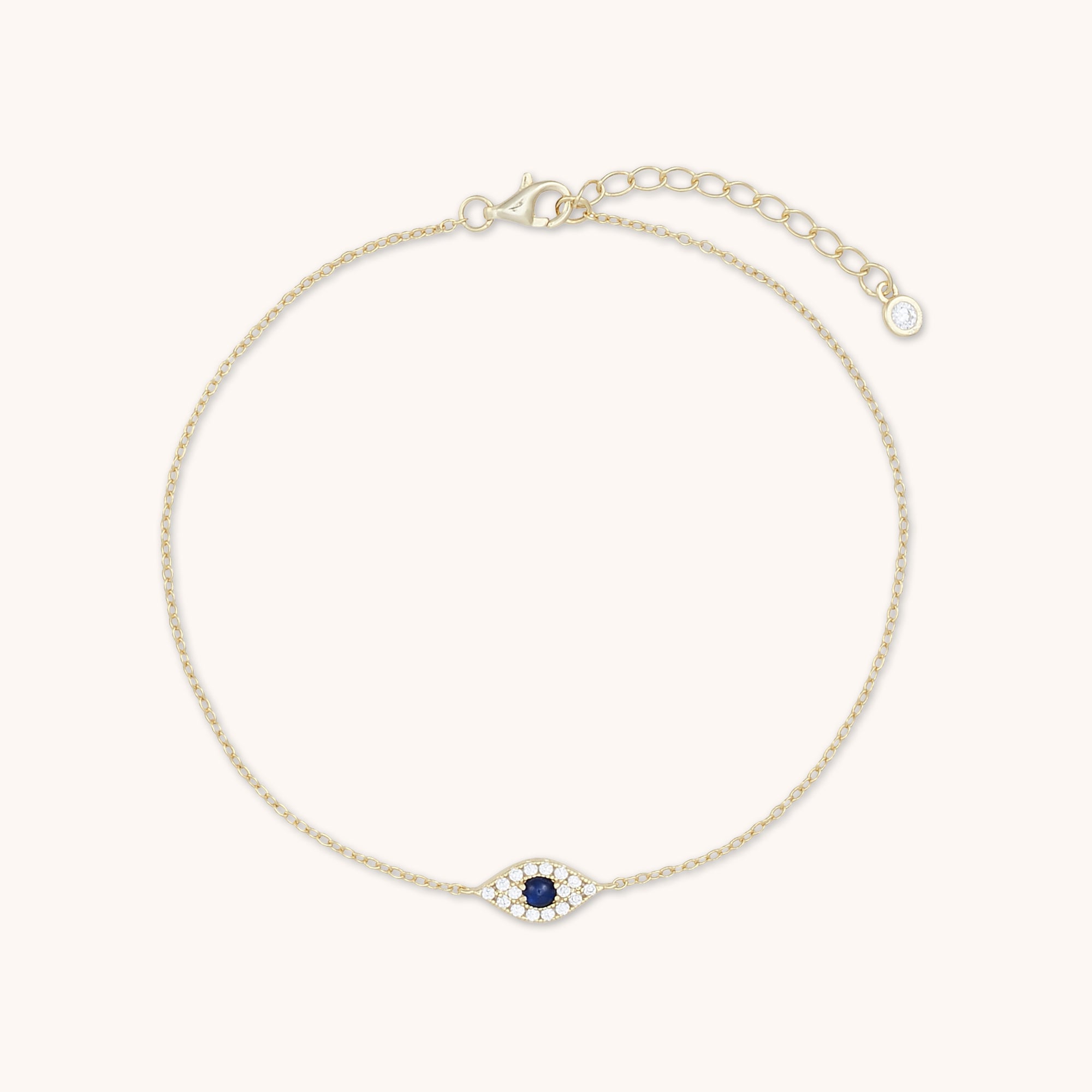 Evil Eye Sapphire Bracelet Gold