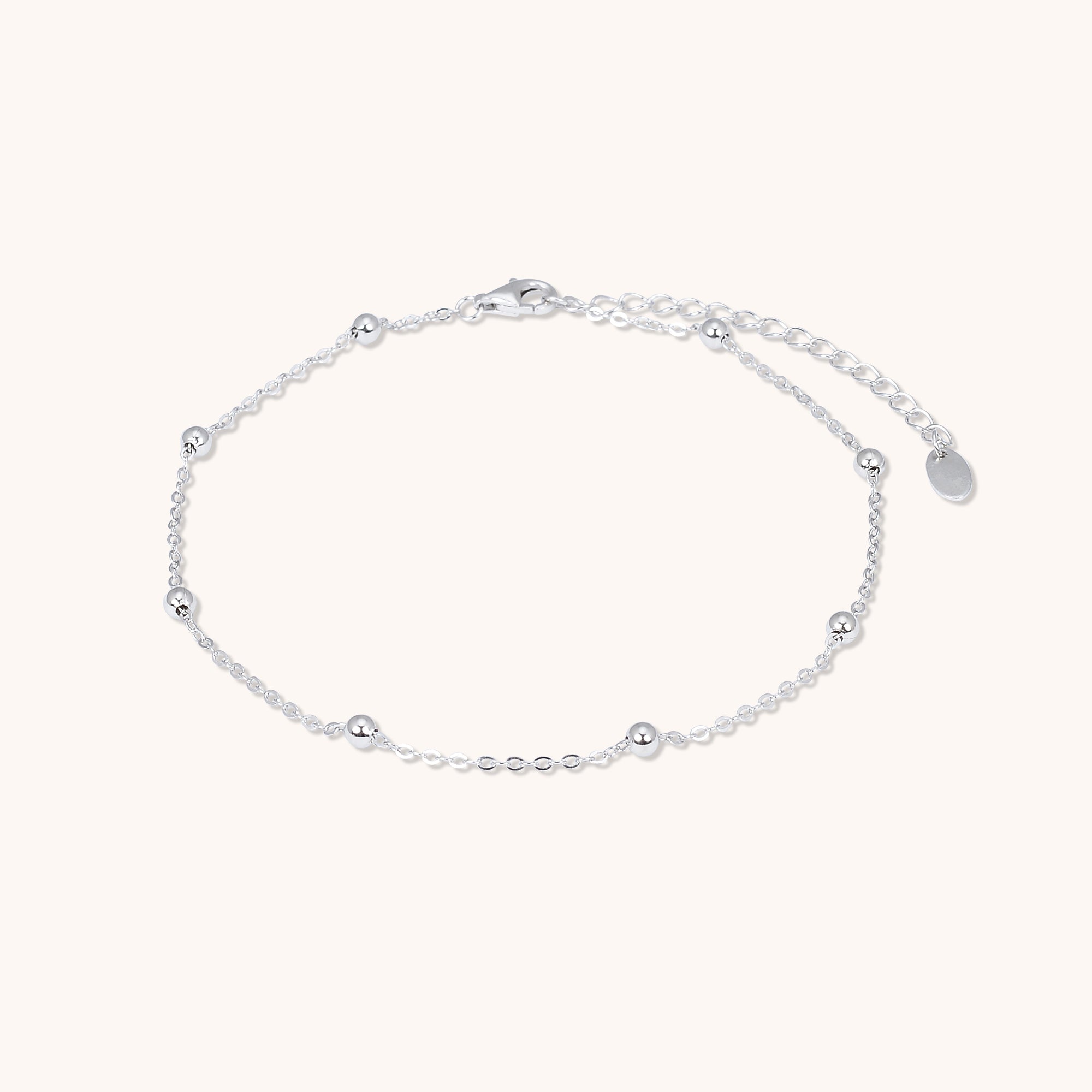 Satellite Dot Anklet Silver