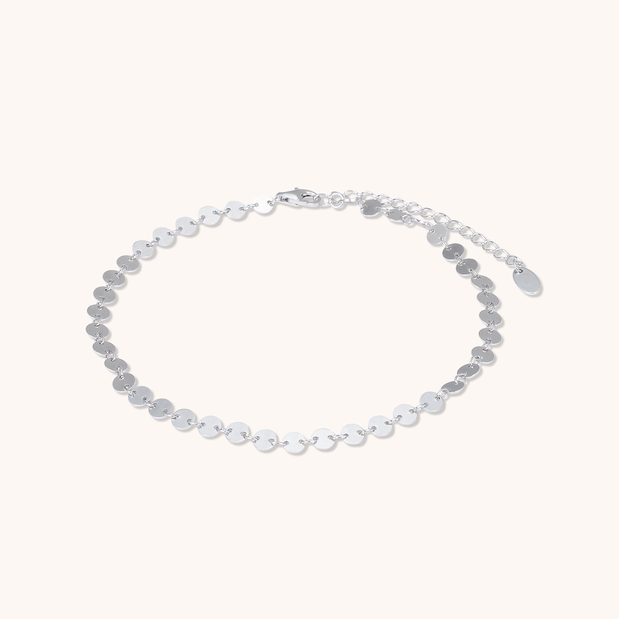 Disc Anklet Silver