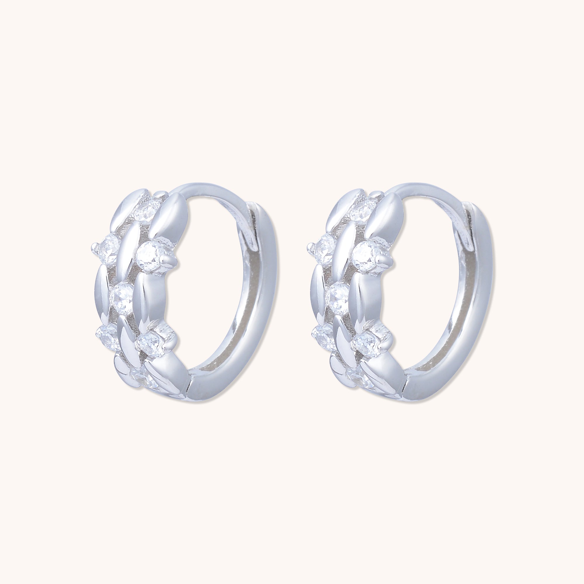 Ethereal Huggie Earrings Silver