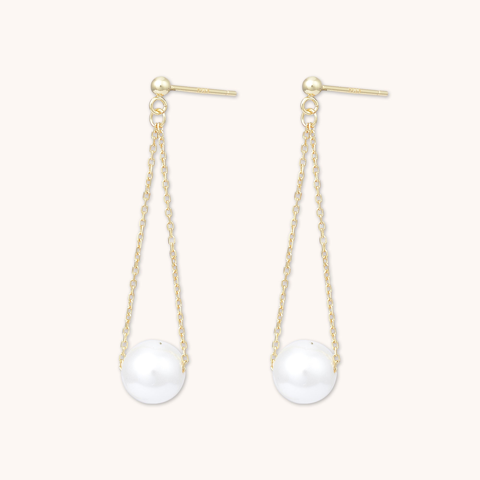 Odyssey Pearl Drop Earrings Gold