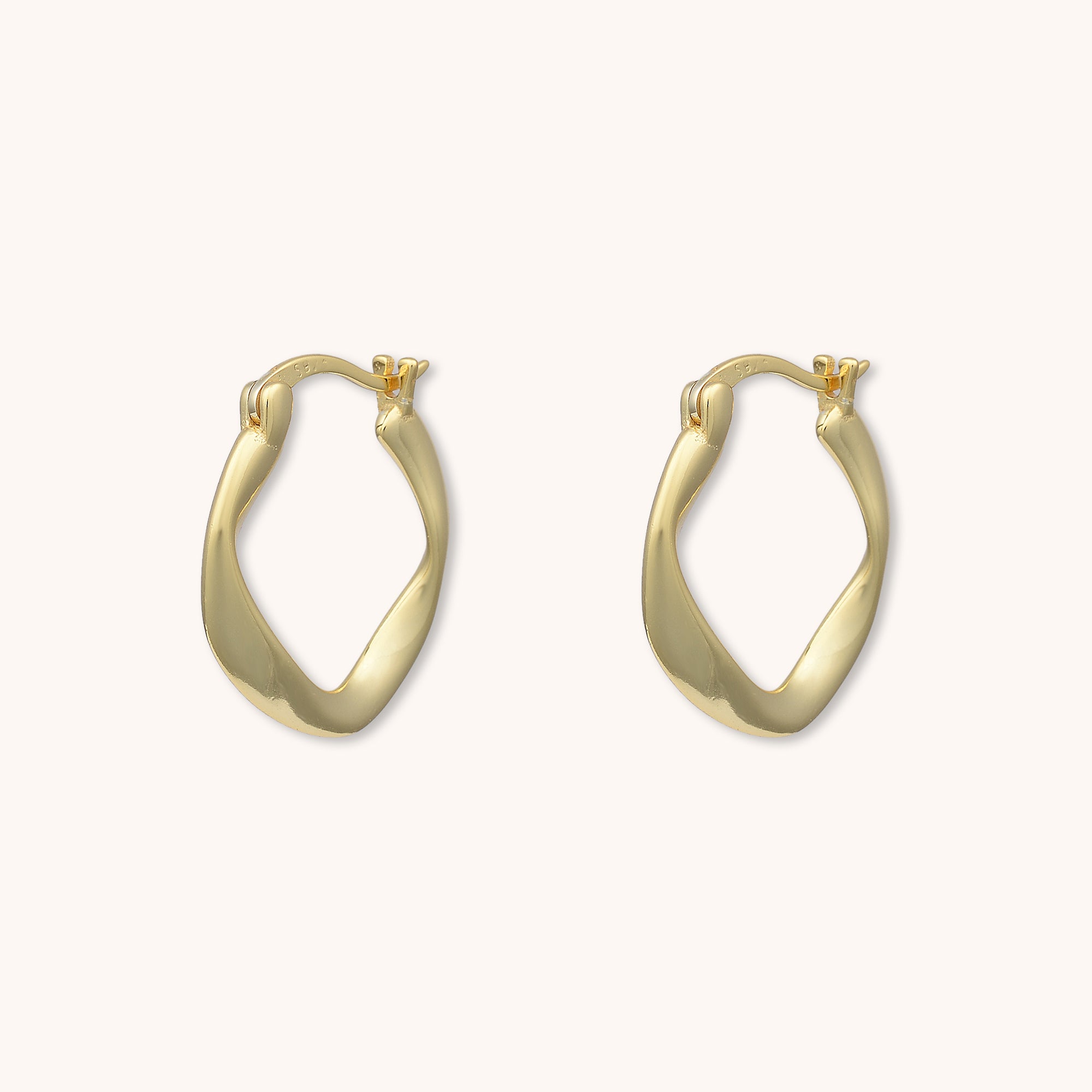 Swirl Hoop Earrings Gold