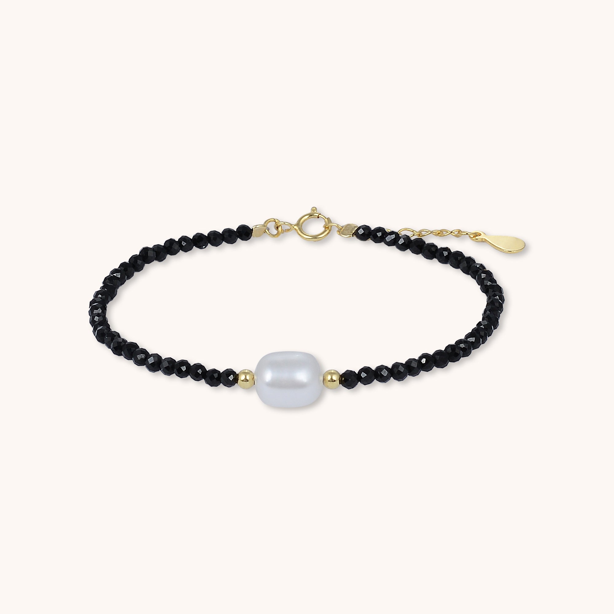 Beaded Pearl Bracelet Gold